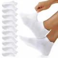 YouShow 10 Paar Sneaker Socken Herren Damen Kurz Sportsocken 39-42, 10x Weiß 