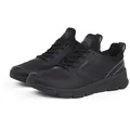 Slip-On Sneaker TOMMY HILFIGER "MODERN COMFORT RUN MIX", Herren, Gr. 44, schwarz, Synthetik, Textil, sportlich, Schuhe, Halbschuh, Slipper, Freizeitschuh in schmaler Form