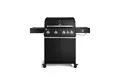 BURNHARD® Gasgrill 4-Brenner, 21,2 kW Gesamtleistung, Infrarot-Keramikbrenner, Seitenkochfeld, Edelstahl-Stabbrenner, Edelstahlrost, große Grillfläche, Piezo-Zündung – Big FRED Deluxe