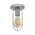 Licht-Erlebnisse STEPP Graue Deckenlampe Industrial Drahtschirm Vintage Design Deckenleuchte E27 Wohnzimmer