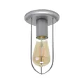 Deckenleuchte Deckenlampe Metall Ø 13 cm klein E27 Vintage Grau Flur Küche