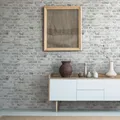 Tapete mit Steinen Steinmuster 3D Steinoptik Grau Weiß für Küche Wohnzimmer