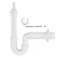 HAAS Kunststoff Waschmaschinensiphon DN 40 mm Waschmaschinensifon Ablaufgarnitur Siphon Sifon Waschmaschine Spülmaschine Geschirrspüler Ablauf Abfluss 1930