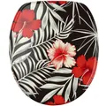 SANILO® WC-Sitz mit Absenkautomatik Hibisca, Toilettendeckel direkt vom Hersteller, Klodeckel, Klobrille, WC Deckel, Toilettensitz, Toilettenbrille