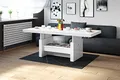 Design Couchtisch Tisch Aversa H-111 Weiß Hochglanz Schublade höhenverstellbar ausziehbar Esstisch