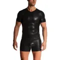 MANSTORE T-Shirt M510 V-Neck Tee regular atmungsaktiv - hochelastisch - voll waschbar schwarz XXL