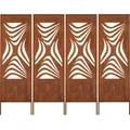 Sichtschutz Metal 4x - 160 x 50 cm - Edelrost - Rostoptik Sichtschutz für Garten - Sichtschutzelement - Sichtschutzwand - Gartendekoration Zaun Rost