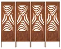 SICHTSCHUTZ 4x - ROST GARTEN DEKO 160x50CM WINDSCHUTZ METALL ROSTOPTIK EDELROST