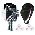 Butterfly® Timo Boll Vision 3000 Tischtennisschläger | Tischtennis Racket Bat TT Profi Wettkampfschläger für technisch fortgeschrittene Spieler | ITTF zertifizierter Wakaba Belag | Griffform konkav