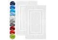NatureMark Badematte 2er-Set Badvorleger 50x80cm, strapazierfähig, Baumwolle, rechteckig, Badematte 2-tlg., Duschmatte Duschvorleger, Premium Qualität, 50x80cm, Weiß