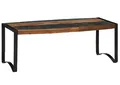 ausgefallener Altholz Couchtisch Industrial Wohnzimmertisch Holz u. Eisen 120x60