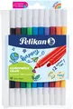 Pelikan Fasermaler Colorella Duo Etui  10 Farben jeweils 2 Spitzen dick und dünn