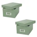 itenga 2x Fotobox Bella Vista bis 1400 Fotos 10x15 Foto Aufbewahrungsbox (artischoke)