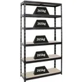 PROREGAL Schwerlastregal Giant Tiger XL HxBxT 220 x 120 x 40 cm Fachlast 265 kg 6-Ebenen Schwarz