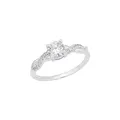 s.Oliver Zirkoniaring für Damen, 925 Sterling Silber, Rhodiniert, Größe: 52