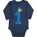 Shirtracer Shirtbody Erster Geburtstag 1. Geburtstag blau 6/12 Monate
