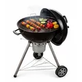 Holzkohlegrill, Fireplus Tragbarer Barbacue | runder Grill mit Deckel und Ro...