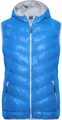Ultraleichte sportliche Daunenweste mit Kapuze blue/silver, Gr. XXL