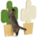 PawHut Kratzmatte 2er Set mit Haken im Kakteen-Design