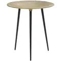 Beliani Beistelltisch, Gold, Schwarz, Metall, Rund, 45x50x45 cm, Wohnzimmer, Wohnzimmertische, Beistelltische