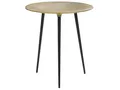 Beistelltisch Metall gold mit schwarzen Füßen rund ø45cm dreibeinig Modern Waipu