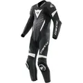 Dainese Laguna Seca 6 1-Teiler Motorrad Lederkombi, schwarz-weiss, Größe 52 für Männer