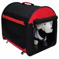 BruKa Tiertransportbox Rex Hundebox Hundetransportbox faltbar Autotransportbox Katzen Hunde, verschieden Farben und Größen erhältlich rot L