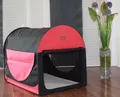 Tiertransportbox REX L Purpur-Rot Hundebox Hundetransportbox faltbar Autotransportbox Katzen Hunde