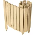 Garronda Beeteinfassung Holz Rollzaun Gartenzaun imprägniert Flexibler Rollborder Rasenkante Länge: 100 cm (Natural, Höhe: 40 cm) - Naturbelassen