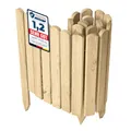 Garronda Beeteinfassung Holz Rollzaun Holzzaun 40 cm x 100 cm imprägniert Flexibler Rollborder Rasenkante Palisade Gartenzaun Umzäunung für Garten GD-0148, Natural (Nicht imprägniert)