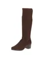 CAPRICE Damen Hohe Stiefel mit Absatz Kniehoch Vegan, Braun (Dk Brn Stretch), 39 EU