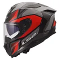 LS2, Integraler Motorradhelm CHALLENGER II VIPER Grey Red, XXL