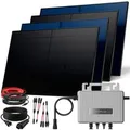 SUNNIVA Balkonkraftwerk 2000 W mit ECOFLOW 800 W Wechselrichter inkl.5m Kabel 4x 500 W Solarmodule Bifazial Fullblack Glas-Glas