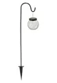 LED Solar Garten Stecker Glas Kugel - 70cm H - Crackle Bruchglas Leuchte Laterne