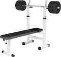 GORILLA SPORTS Hantelbank Hantelbank mit Langhantelset, (8-tlg)