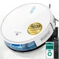SereneLife Saugroboter mit Wischfunktion, Staubsauger Roboter, 2000pa Saugroboter mit APP Steuerung, Vacum Robot mit 4 Reinigungsmodi, Absturzsensoren & Ladestation, für Tierhaare, Weiche/Harte Böden