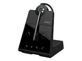Jabra Engage 65 On-Ear Dect Convertible Headset - Skype for Business zertifizierter drahtloser Kopfhörer mit Noise-Cancelling für Tischtelefone und Softphones - schwarz