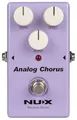 Nux Analog Chorus Pedal, E-Gitarren Effektpedal (Effektsteuerung mit Reglern für Breite, Geschwindigkeit und Überblendung, Sounds aus den 80ern, Power 9v Batterie oder externer AC Adapter), Lila