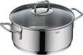 Silit Bratentopf Extra Cook, mit Glasdeckel, Edelstahl 18/10 (2-tlg), SiliTherm Universalboden, induktionsgeeignet, spülmaschinengeeignet