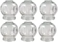 6er-Set Schröpfgläser aus Glas Ø9cm Höhe 10cm Feuerschröpfen Vakuum Massage