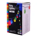 Spetebo LED Party Lichterkette mit 80 Kugeln - bunt - Festbeleuchtung mit ca. 16 m Länge - Pavillon Außen Party Garten Balkon Beleuchtung kabelgebunden mit Netzteil