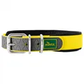 Hunter - Collar Convenience Comfort - Hundehalsband Gr Halsumfang 37-45 cm - Breite 2,5 cm neongelb
