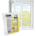 EASYmaxx Insektenschutz-Fensterrahmen Moskitonetz Fenster 130x150cm weiß mit Klettverschluss, (1-St), Klett ohne Bohren & Schrauben Schutz vor Mücken Insekten Fliegen weiß 130 cm x 150 cm