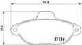 2x BREMBO Bremsbelagsatz, Scheibenbremse P 23 096 passend für FIAT LANCIA