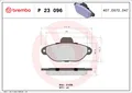 P 23 096 BREMBO Bremsbelagsatz, Scheibenbremse für FIAT,LANCIA,ZASTAVA