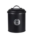 Spetebo Keksdose Metall Gebäckdose schwarz mit Deckel - 18 x 13 cm, Metall, (Packung, 1 tlg), Gebäck Plätzchen Keks Biscuits Vorrats Dose