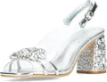 Misstyl by Laura Vita Damen Sandalette silber durchscheinend Perlen MARLEN 03, Größe:41 EU, Farbe:Silber