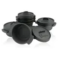 BBQ-Toro Serviertöpfe Set (6-er Pack) Ø 11 cm Gusseisen Mini Gusstopf - Schwarz