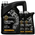 1x 5L+2x 1L MANNOL MOTORÖL ÖL 5W-40 DIESEL TURBO passend für VW 502.00 / 505.00