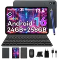 TABWEE T60Pro 13.4" Android 16 Tablet, 24GB(8+16)+256GB/2TB TF, 10000 mAh Akku, 2K Incell Display/120Hz/5G WiFi, Mit Hülle/Maus/Tastatur/Kabel-Hea... - Grau